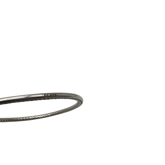 DAVID YURMAN STERLING SILVER CABLE BANGLE BRACELET (SET OF 5) - Picture 8 of 9